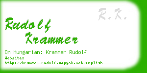 rudolf krammer business card